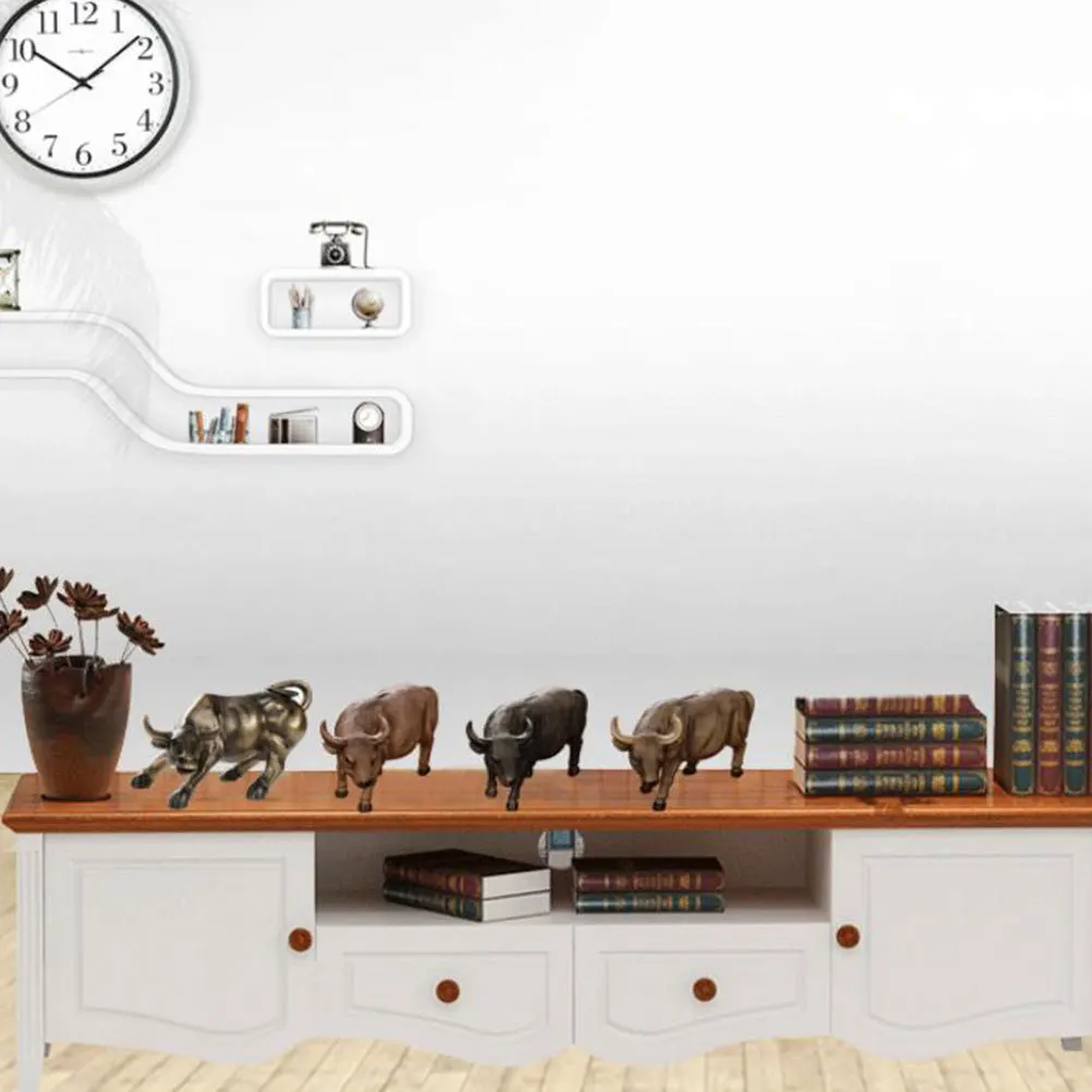 

1Pcs Resin Buffalo Storage Jar Brown Money Pot Durable Creative Coin Bank Children Kids Saving Jar Cartoon Money Box