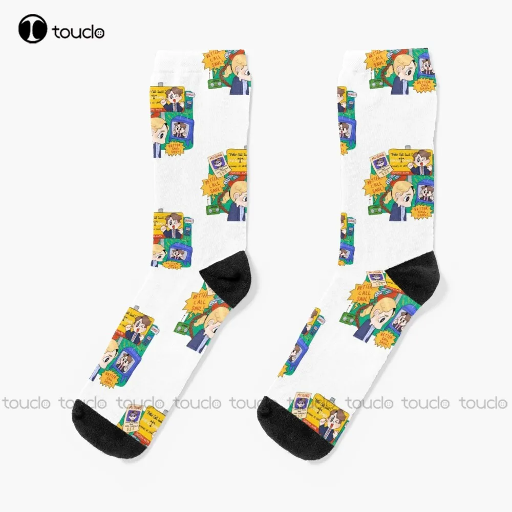 Better Call Saul Cartoon Socks Softball Socks 360° Digital Print Christmas New Year Gift Creative Funny Socks Halloween New Art