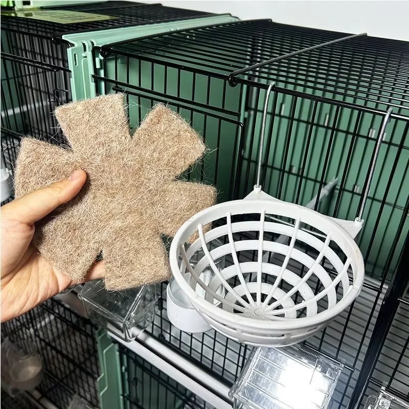 Warmes Fasernest für Kanarienvögel, hängende Brut- und Schlupfschale, kleines Vogelkäfigbett, Spielzeug für Kanarienvögel, Finken, Sittiche – Detail 2