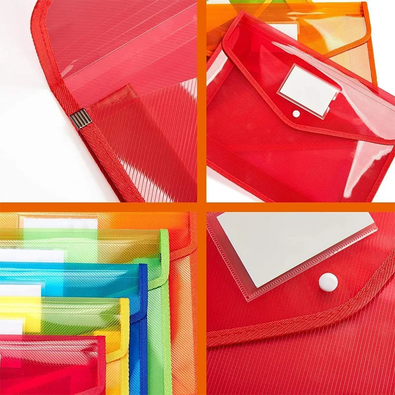 A4 File Folder Stationery Storage Folder Waterproof File Organizer Folders Pvc Bag Portfolio Paper Storage Office Organizers