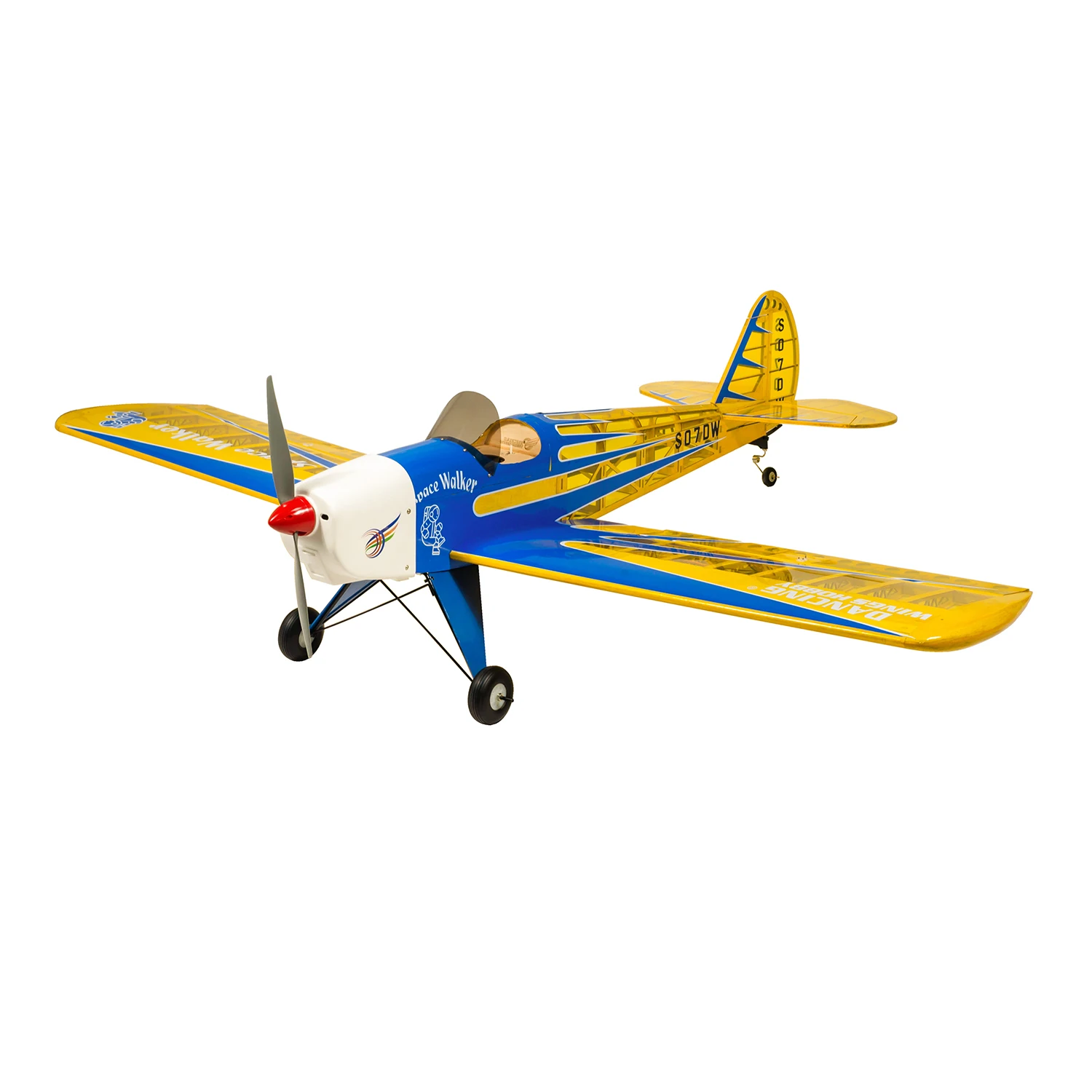 

Радиоуправляемый самолет Dancing Wings Hobby Space Walker 1.6M (63 дюйма), масштаб 1:5, из бальсового дерева, на электроприводе и газовом топливе, для улицы, модель S07