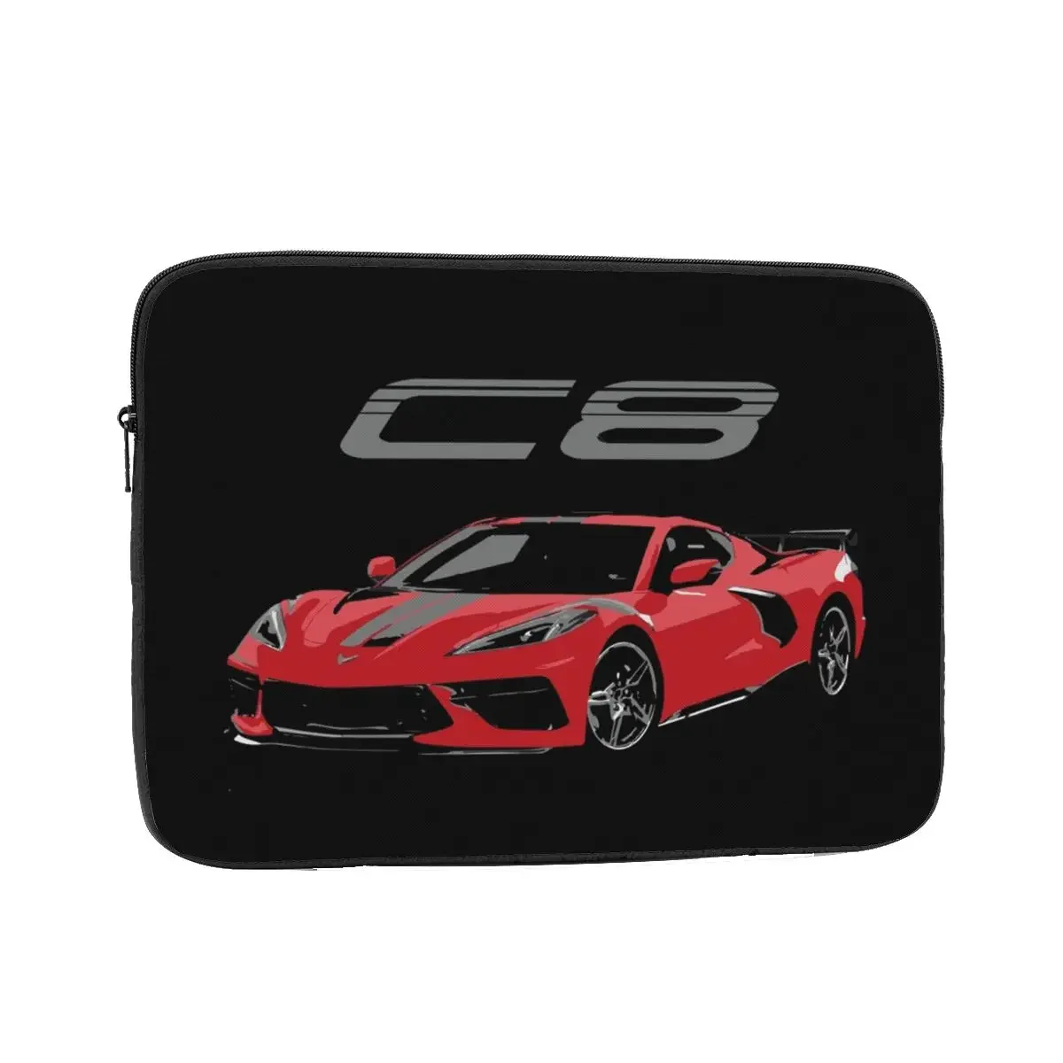 Red Chevy Corvette C8 Mid Engine Notebook Laptop Bag Case 10 12 13 15 17Inch Notebook Sleeve Cover Bag Tablet Shockproof CaseBag