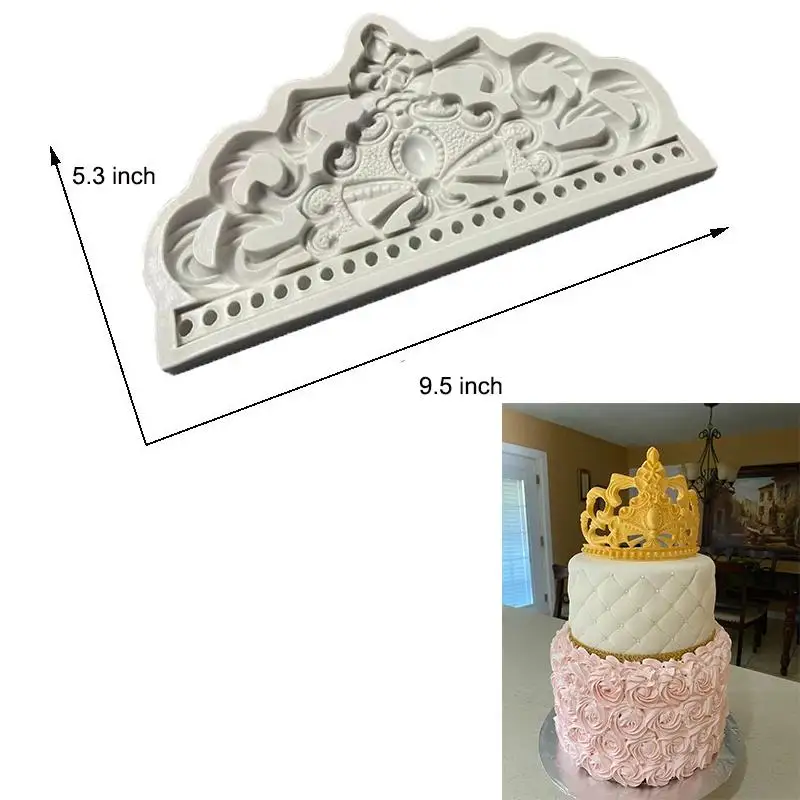 3D Krone Barock Stil Fondant Form für Kuchen Topper DIY Backen Fondant Form Chcolate Candy Drop Kleber Küche Dekoration Werkzeuge