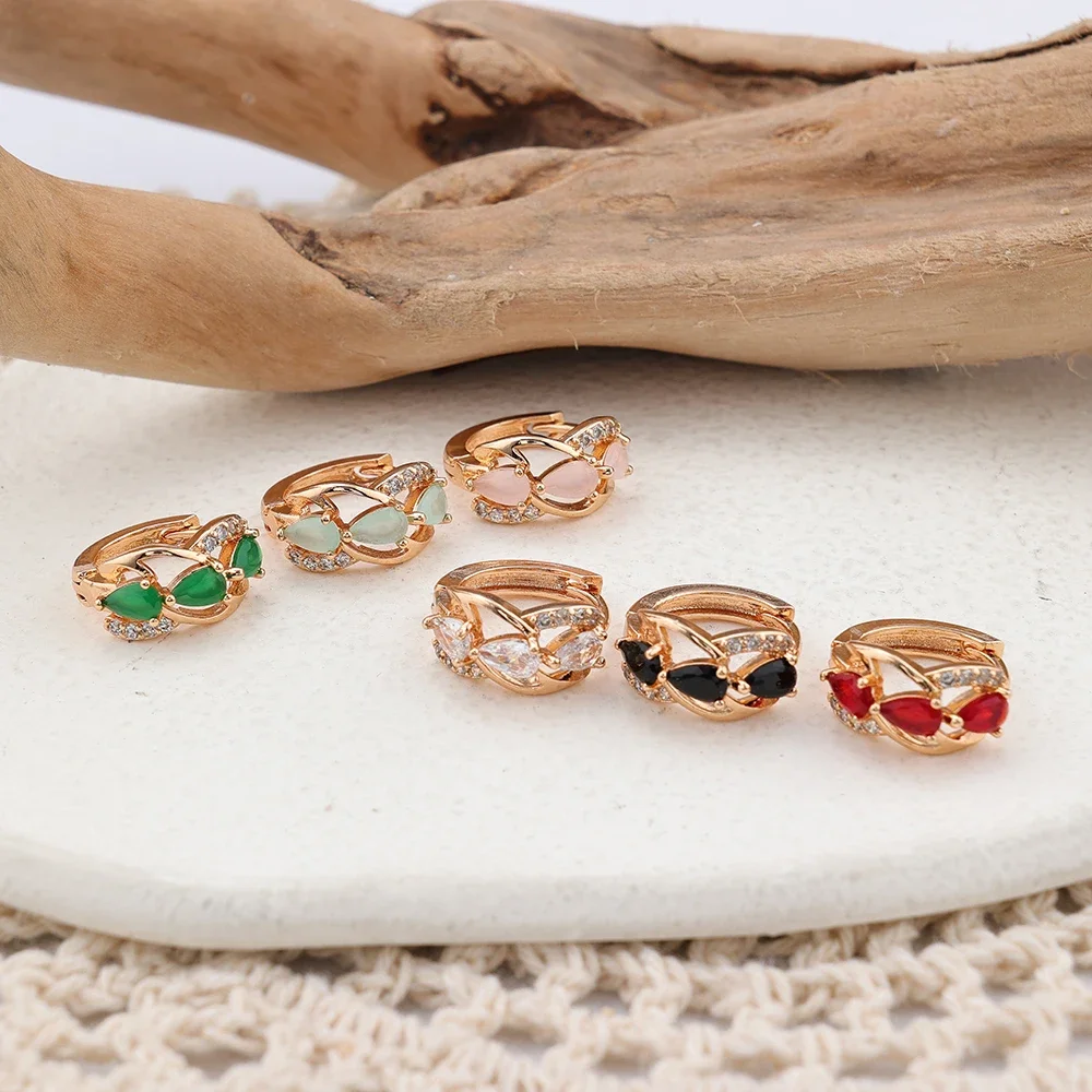 

CY Trendy Lucky Water Drop Series Zircon Stainless Steel Women's Earrings, Suitable for Romantic Gifts for Girls and Women