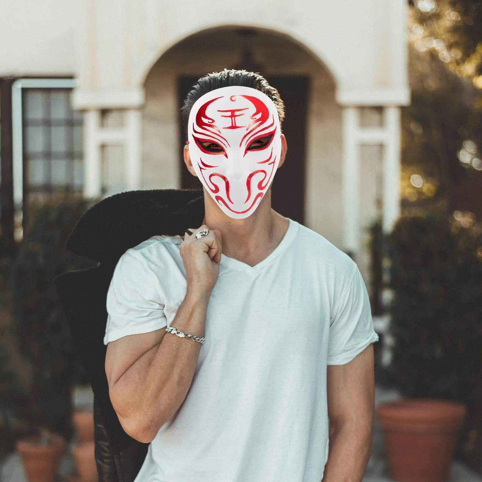 

White Masquerade For Adults Costume Party Halloween Diy Face Carnival Ball Props Unique Blank Comfortable Lightweight