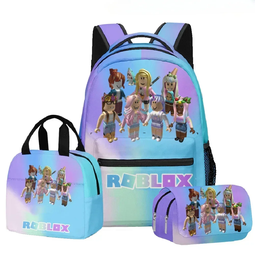 Anime Kawaii ROBLOX Primary Secondary School Schoolbag Backpack Mochila Backpack Kawaii Cartoon Gifts School Bag Mochila