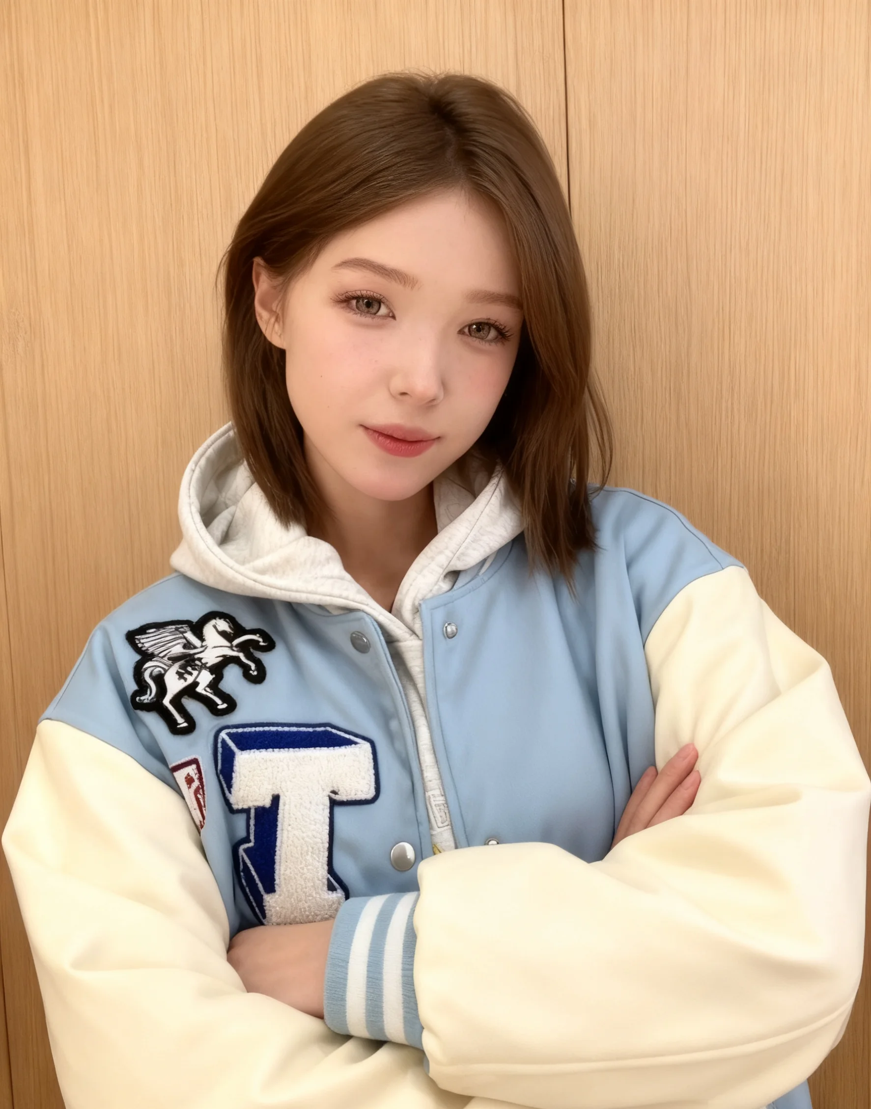 

Бейсбольные куртки Kpop, женские осенние клетчатые толстовки с разрезом для бойфренда, полосатая вышивка, модные рукава, утилита, флокирование, длинная OL