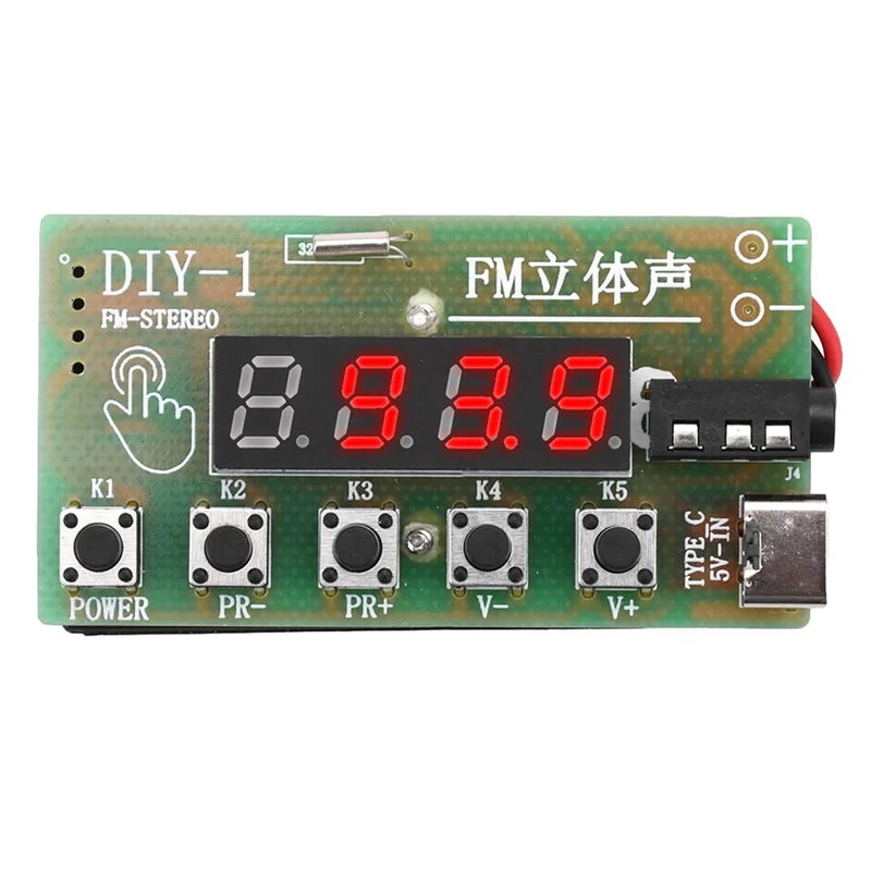 

87-108Mhz AM/FM Medium Wave FM 2 Band Stereo Digital Tuning Headphone Radio Kit DIY Production Teaching Parts Button