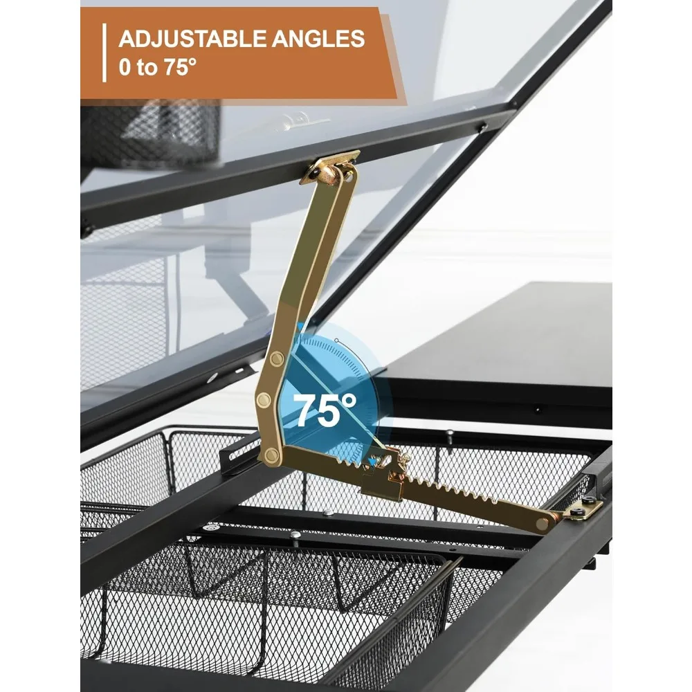 Adjustable Glass Drafting Desk 3