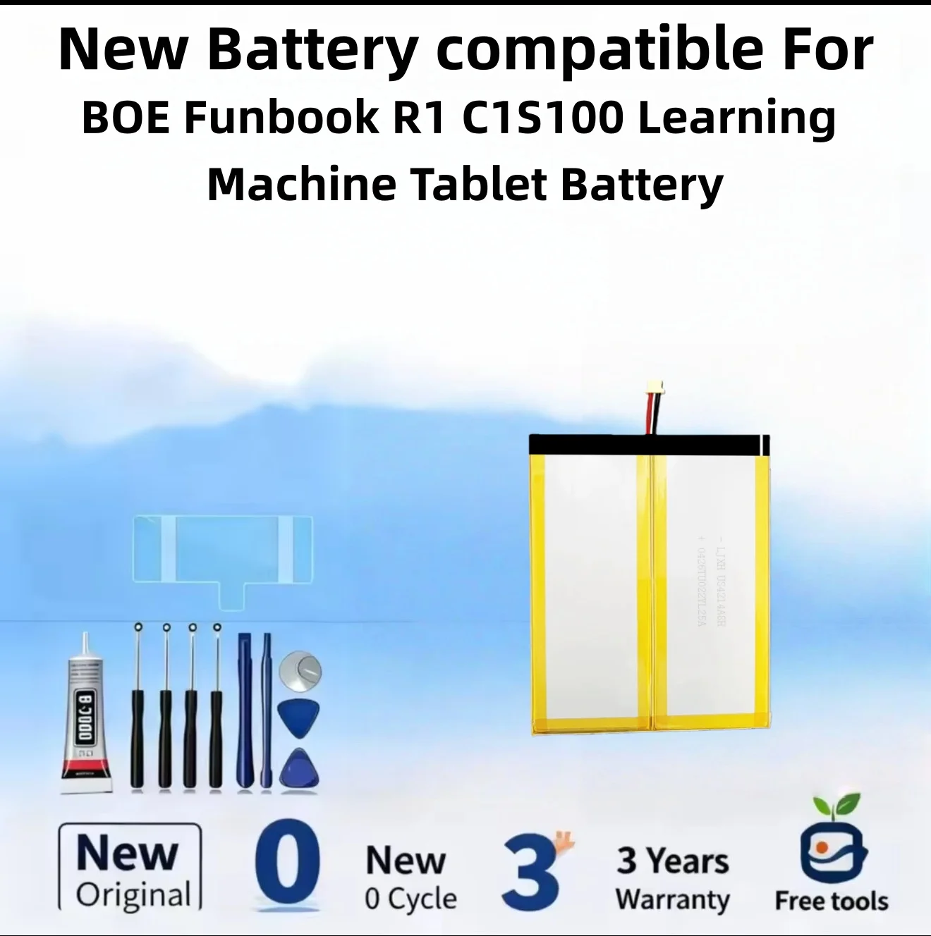 New Battery compatible For BOE Funbook R1 C1S100 Learning Machine Tablet Batteries + Free Tools