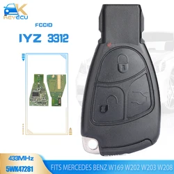 KEYECU FCCID: IYZ 3312 스마트 원격 키, 메르세데스 벤츠 W169 W202 W203 W208 W210 W245, 433Mhz NEC 2 단추/3 단추 포브