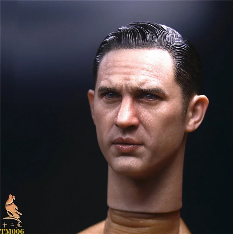 For Sale TM006 Scale 1/6 Tough Guy Tom Hardy Suit Thug Realistic Head Sculpture Carving Model Fit 12\