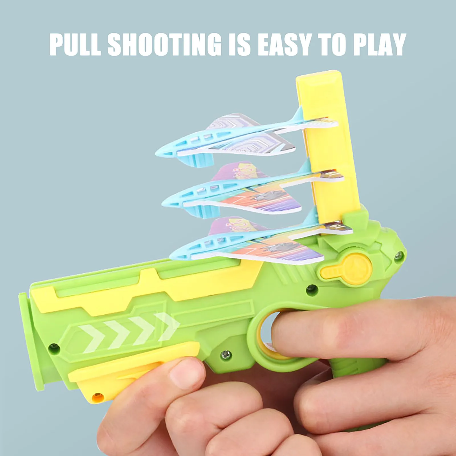 New Catapult Plane Airplane Launcher Gun Toy Set Outdoor Aircraft for Children Airplane Catapult Gun Shooting Girl Boy Gift Toys