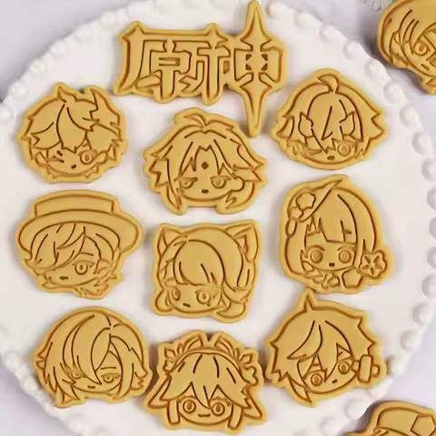 Anime Genshin Impact Lyney Xiao Kaedehara Kazuha Yae Miko Hu Tao Arlecchino Lynette Cosplay Cartoon Cookie Cutter Biscuit Mould