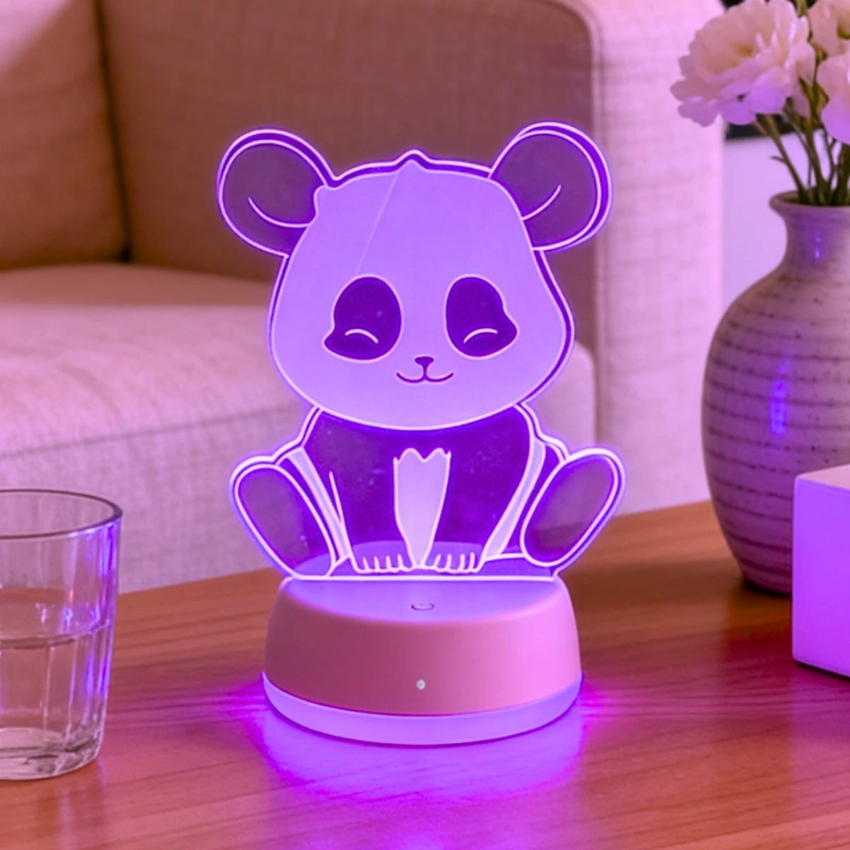 Panda 3D veilleuse USB alimenté décoration de fête d'anniversaire saint valentin lit lumière meubles décoration lumière d'ambiance