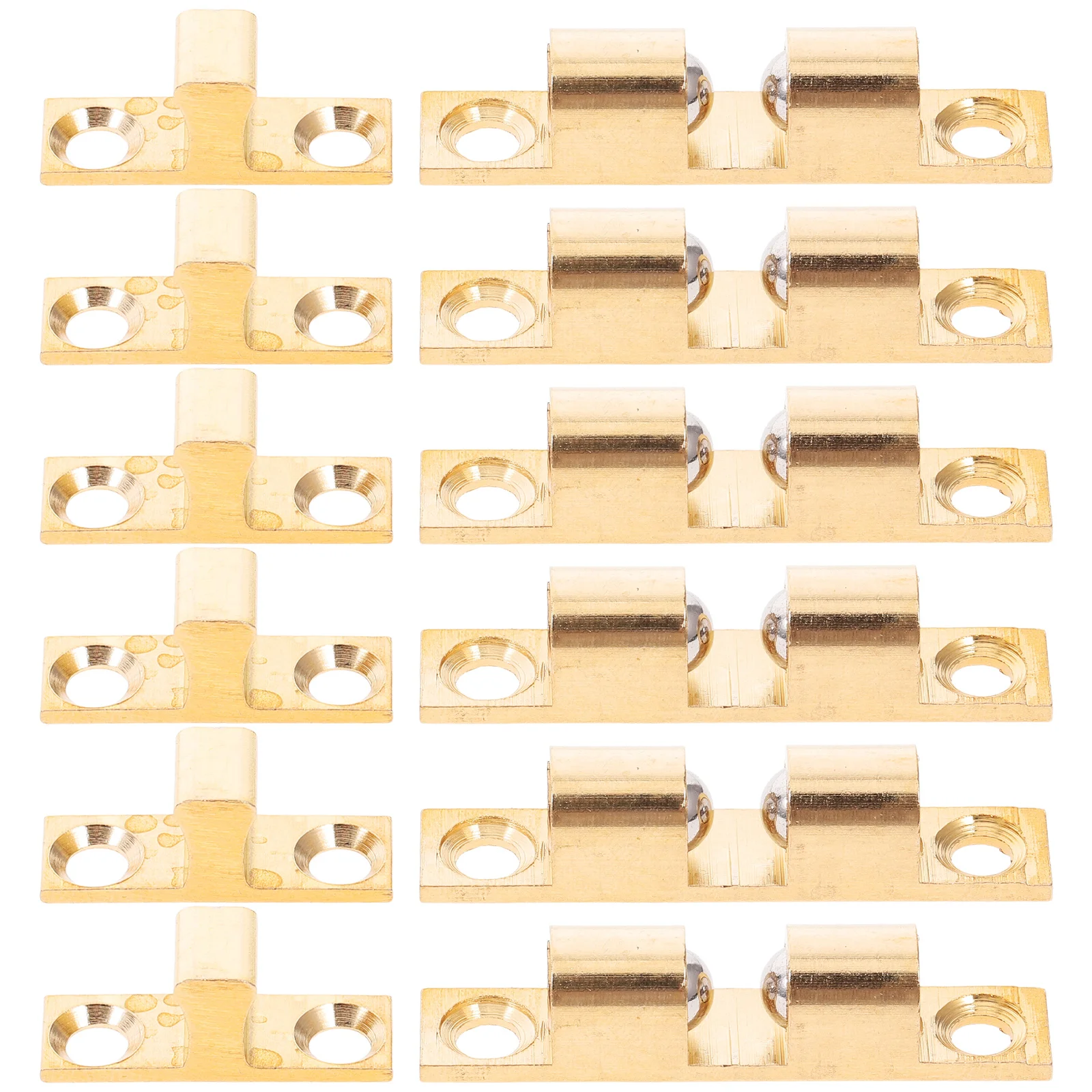 

6Pcs Ball Catch Brass Door Latch Cabinet Hardware for Wardrobe Closet Kitchen Cabinets Hidden Catch Lock Cabinet Latch Hardware