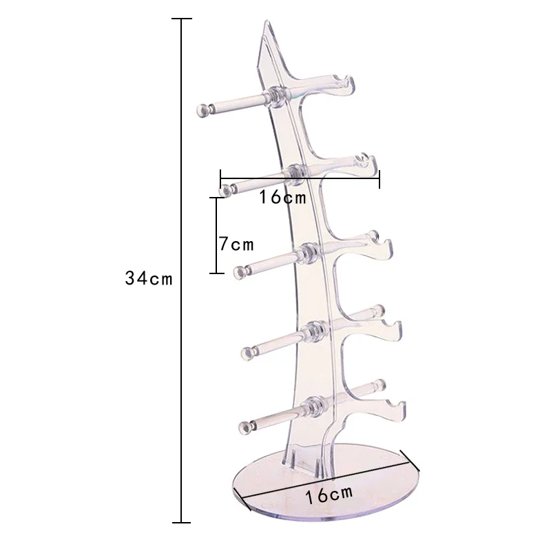 5 Layers Sunglasses Glasses Show Rack Counter Display Stand Holder Jewelry Packaging & Display Clear