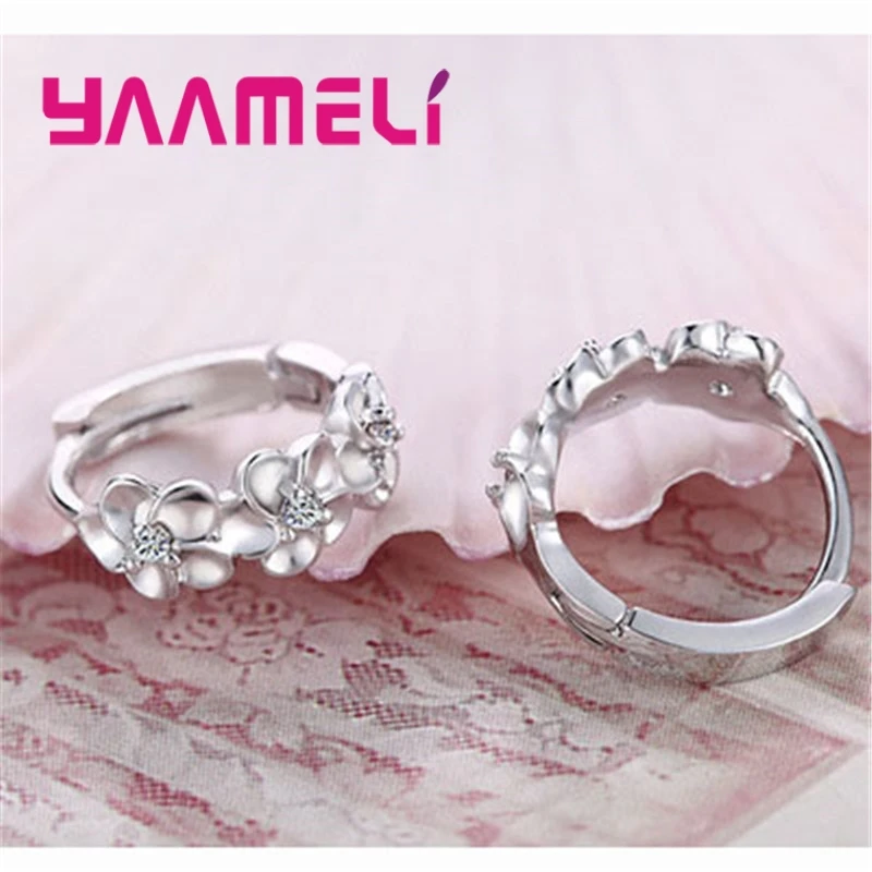 

Темпераментные серьги-кольца из стерлингового серебра 925 пробы с цветком камелии для женщин и девочек, свадебная вечеринка, красивые ювелирные изделия, подарки, аксессуары