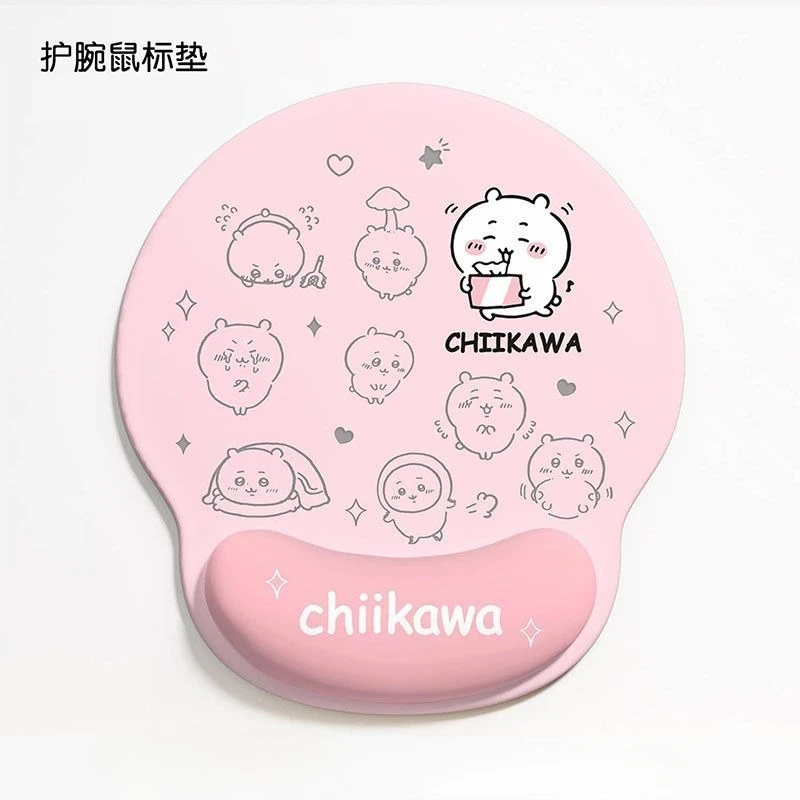 Chiikawa Wrist Rest Mouse Pad High‑Appearance Keyboard Wrist Support Desk Mat For Men Women Office Computer Desktop Accessory view 4