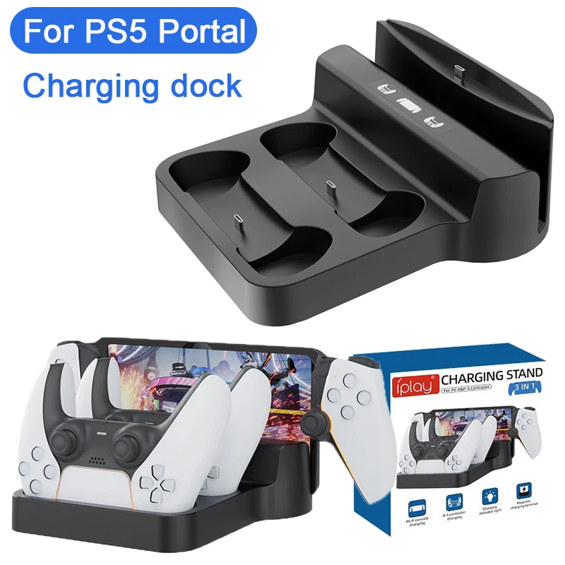 

for playstation Portal charging dock for PS5 Dual handle charger station Overcharge protection for ps Portal charging stand