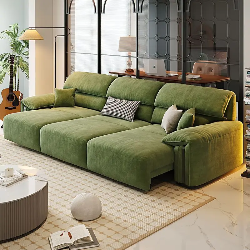 

Design Extendable Electric Recliner Sofa Living Room Lazy Lounges Electric Recliner Sofa Nordic Modern Divano Home Furniture