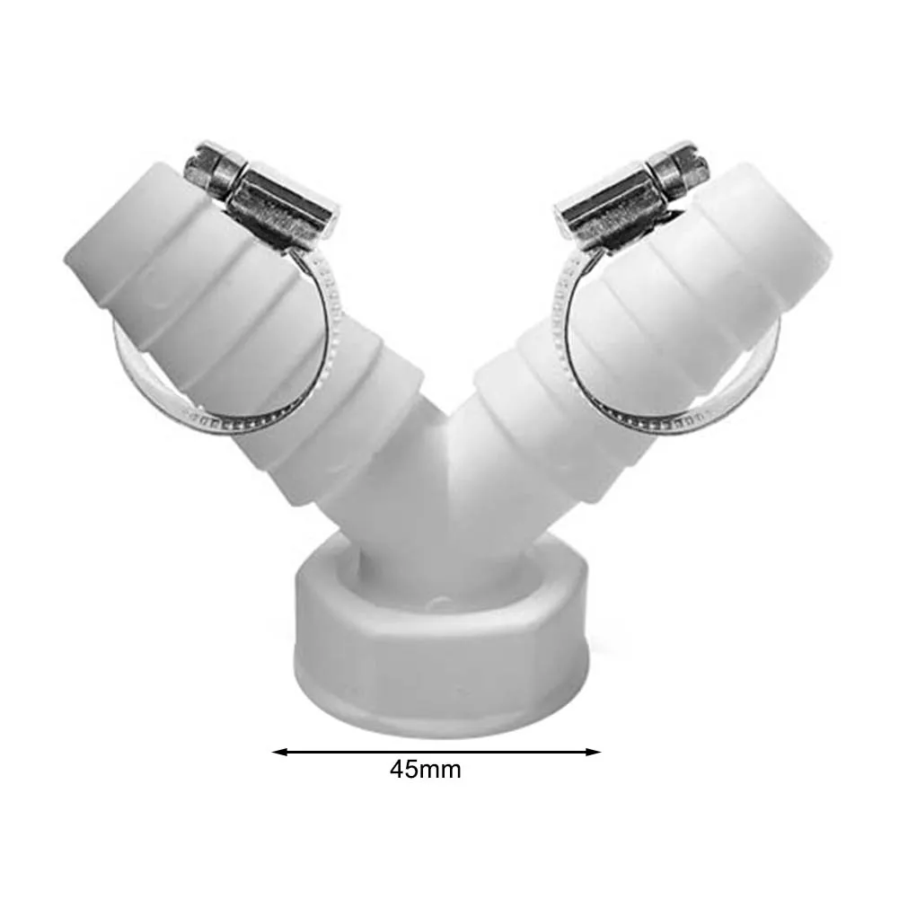 Y Drain Adapter for For washing Machine and Dishwasher 1 Inch Double Connection Perfect for Space Constrained Areas