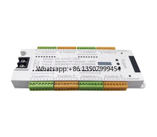 

V2-STEP-1002 Stair Tread Human-sensing LED Controller 12V 24V 32-channel Monochrome Light Strip Step Sensor