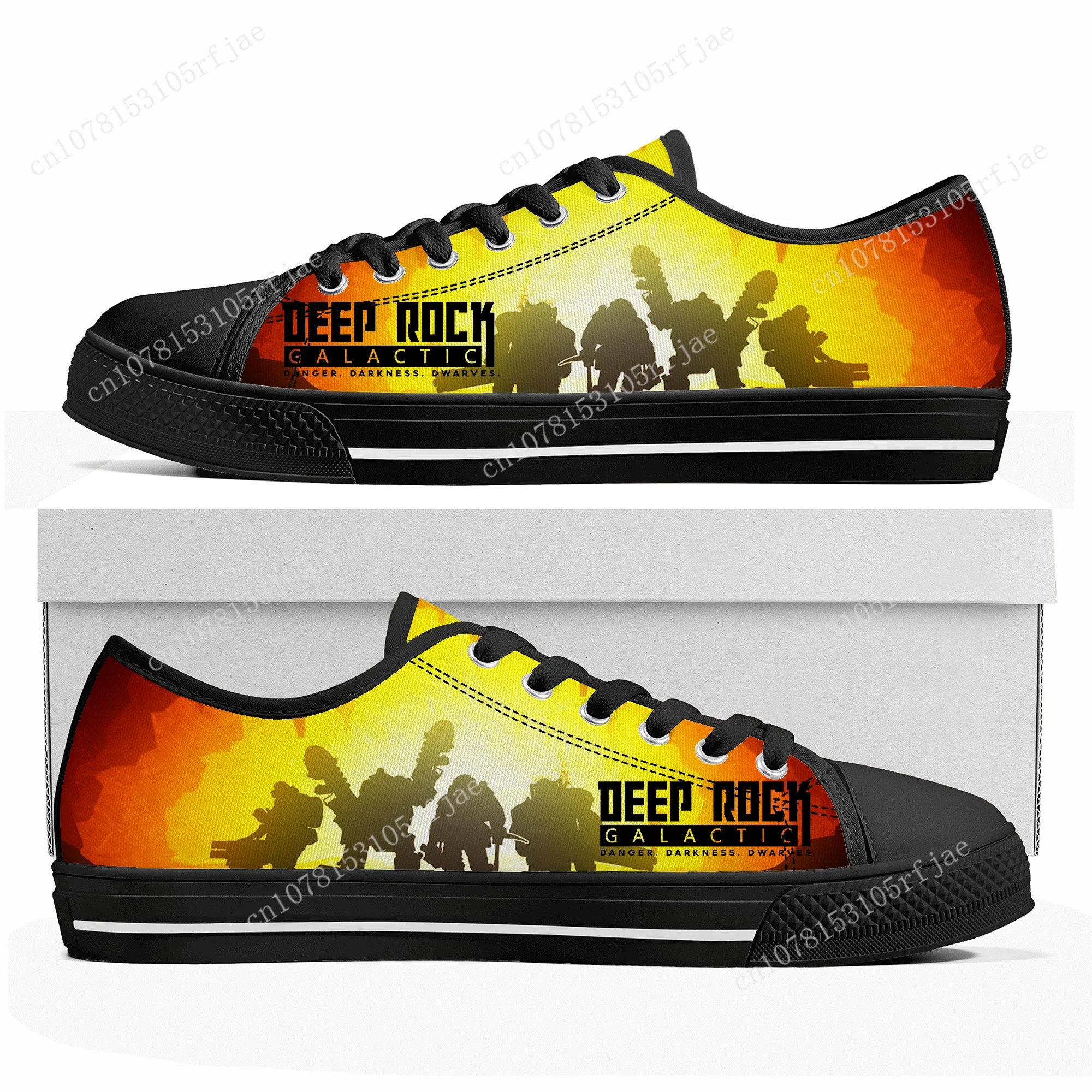 Deep Rock galattico Custom Low Top Sneakers Cartoon Game donna uomo adolescente scarpe di alta qualità Casual Sneaker su misura in tela