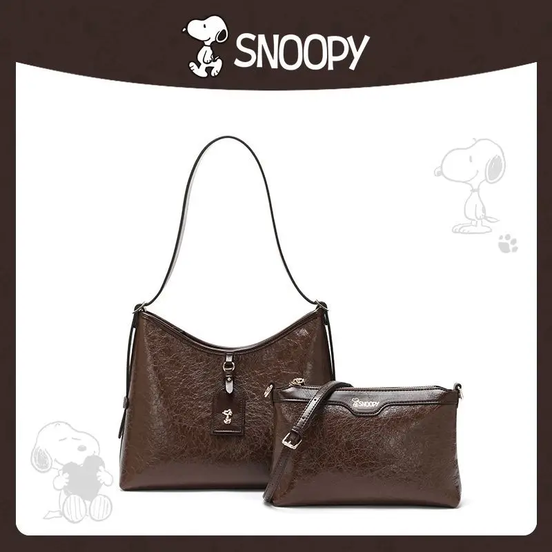 

Симпатичная сумка с рисунком Снупи, креативная сумка для девочек, простая высококачественная сумка через плечо в стиле ретро, подарок на День святого Валентина