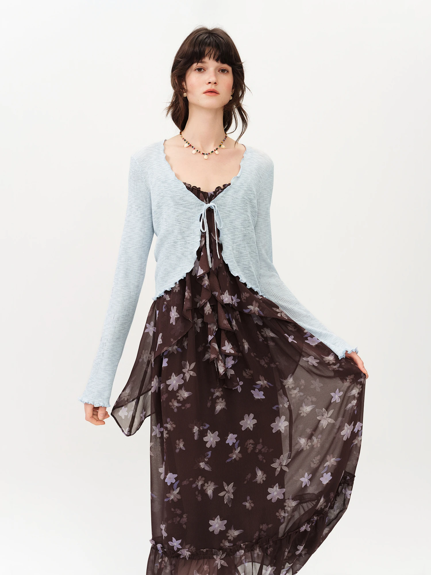 FSLE Elegant Knit Cardigan wit - Sewing V review and price