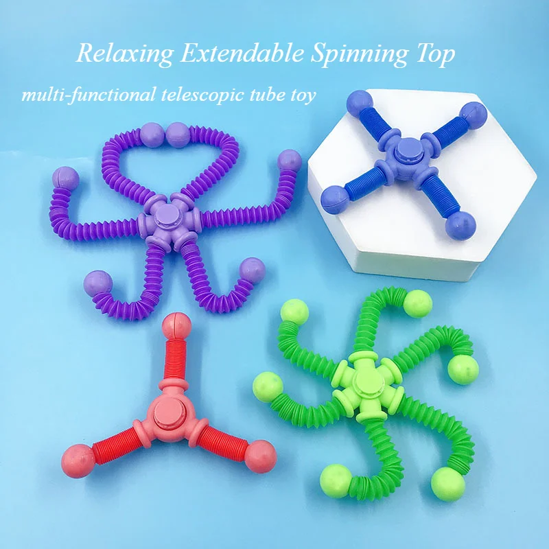 

Вращающаяся телескопическая игрушка-Спиннер на палец, игрушки для взрослых, детские смешные сенсорные игрушки для облегчения скуки, подарки