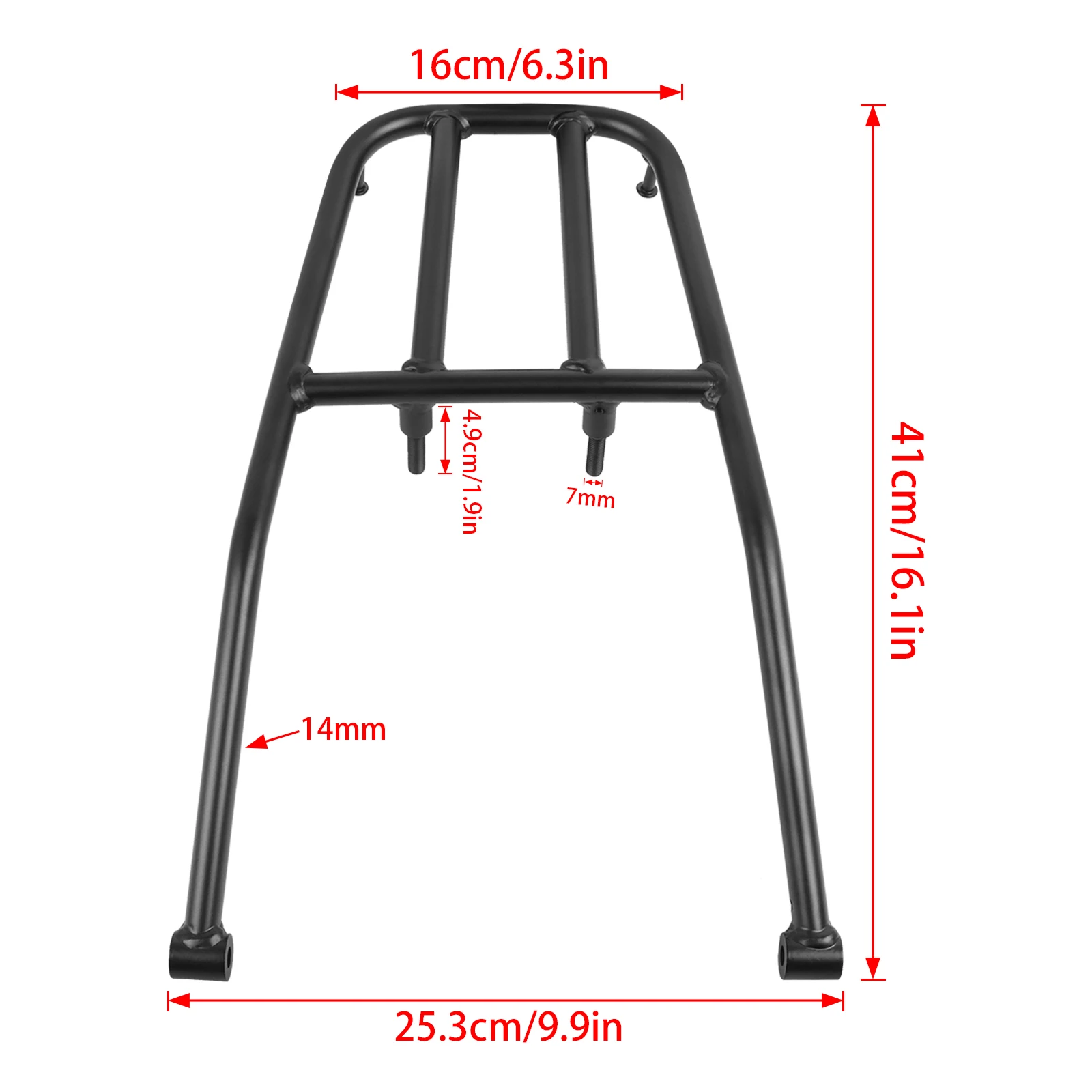 Para Kawasaki KLX250 KLX 250 2008-2023 asiento trasero de motocicleta portaequipajes soporte alforja protector estante de carga Kits de soporte
