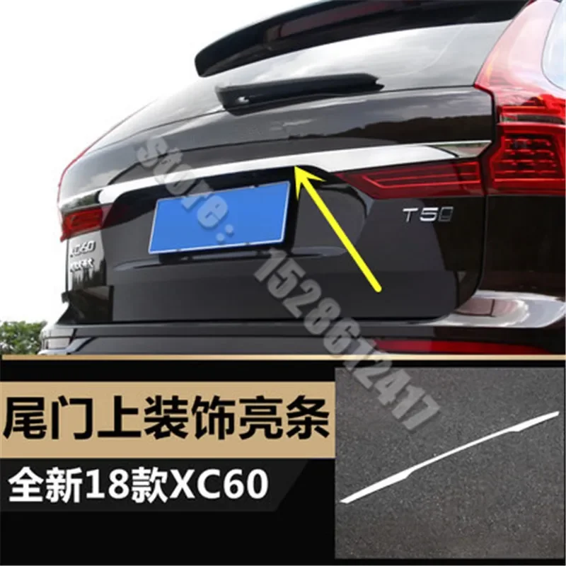 for Volvo XC60  2018 2019~2024 car Accessories stainless steel Rear Trunk Lid Cover Trim,Trunk tailgate trim 2PCS