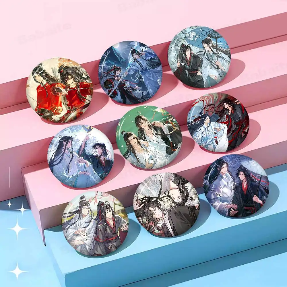 Mo Dao Zu Shi Cute Anime Tinplate Soft Button Pin Brooch Metal Badge Custom Jewelry Accessories Hat Bag Lapel