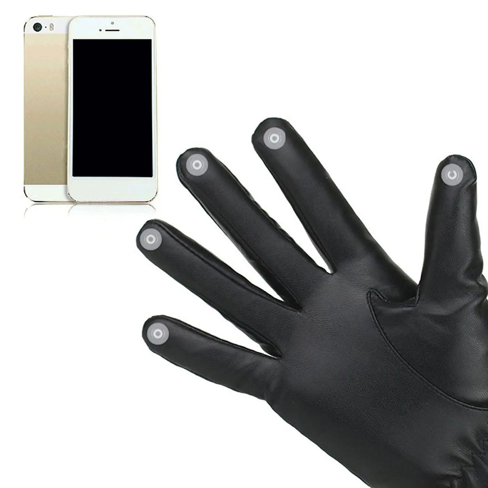 

PU Touchscreen Gloves Winter Warm Windproof Waterproof Driving Gloves for Women Girls Weather Outdoor Sports