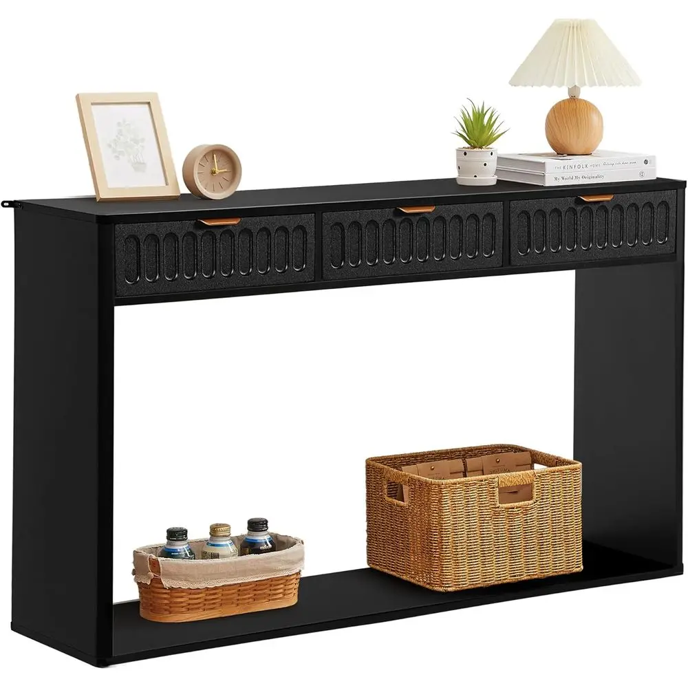 

Стол для прихожей с местом для хранения, узкий стол с 3 ящиками, 51,18-дюймовый столик за диваном, стол для гостиной/прихожей/коридора