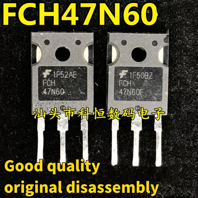 

5-10pcs Genuine Used Original disassembly FCH47N60 FCH47N60F FCH47N60NF 47A600V TO-247