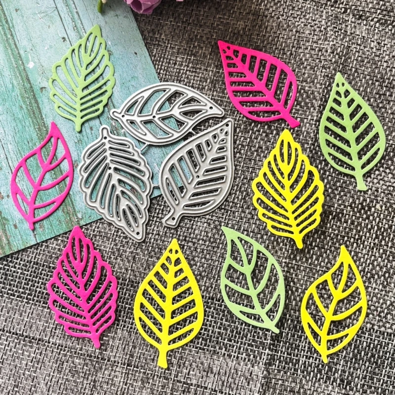 1Set Three Leaves Metal Cutting Dies DIY Stamps Crafts Template Mold Stencils for Embossing Scrapbooking Decoration