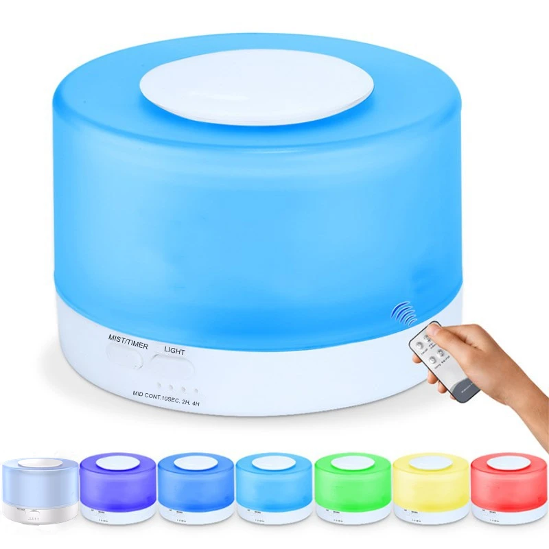 

Аромадиффузор 500 мл Макс. 700 мл 5 В увлажнитель воздуха с питанием от USB и дистанционным управлением, красочные ночные огни, диффузор эфирного масла