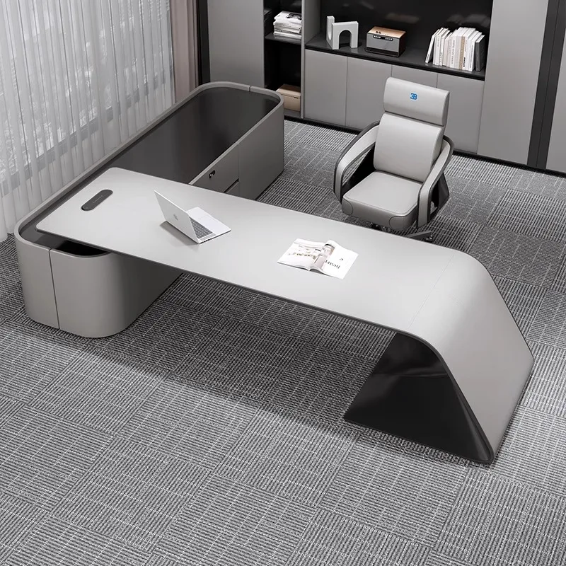 

Designer L Shape Executive Desk Asthetic Drawers Storage Computer Office Desks Work Desktop Bedroom Escrivaninha Home Office