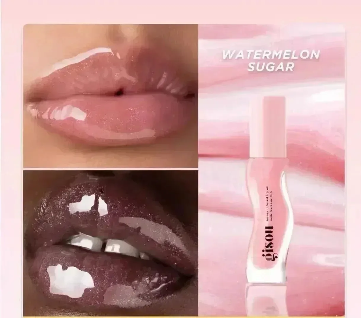 Gisou Hydraterende Lippenbalsem Originele Lipolie Verzorging Lip Benetitnt voor Lippen Plumping Exfoliërende Nieuwe Kleur RASPBERRY SWIR Gloss