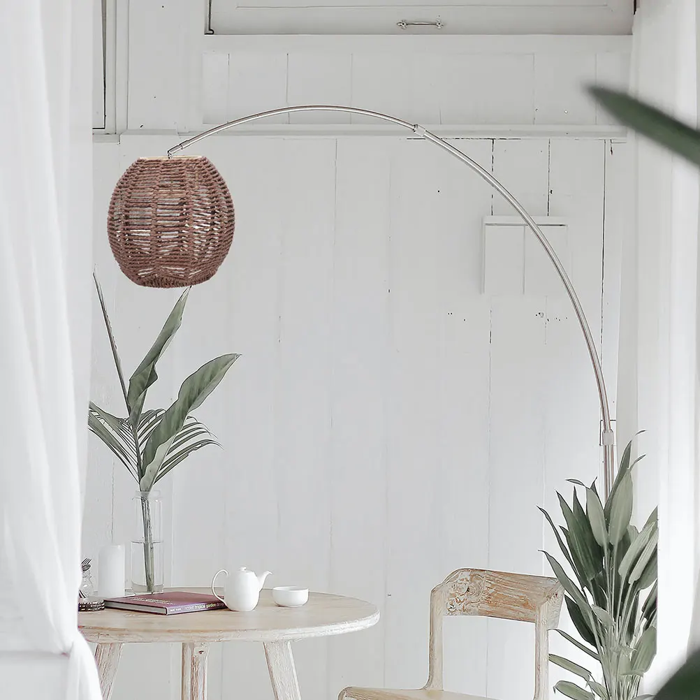 

2 Pcs Imitation Rattan Lampshade Replacement Woven Retro Decor Bohemian Covers Pendant Shade Ceiling Light Cover Smooth Surface