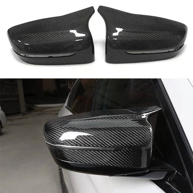 

Car Side Rearview Mirror Cover For Bmw New 5 Series 2018-2020 Decoration Shell Protection Carbon Fiber Mirror Cover