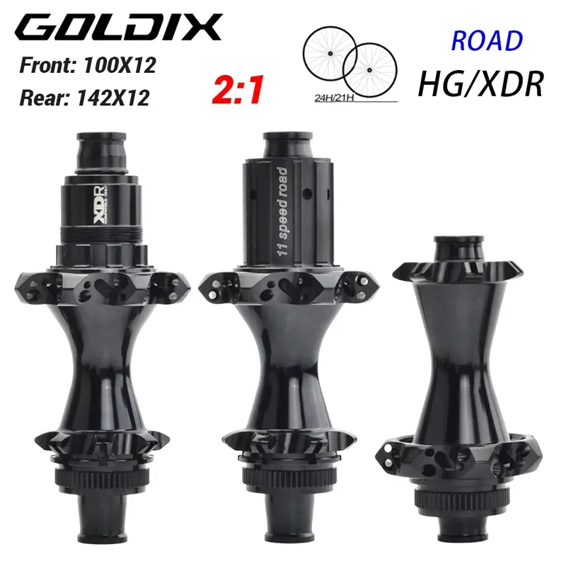 

GOLDIX CX17 Bicycle hub 2:1 straight pull spoke 21/24Hole Center Lock suitable for SHIMANO 8170 and SRAM RED transmission system