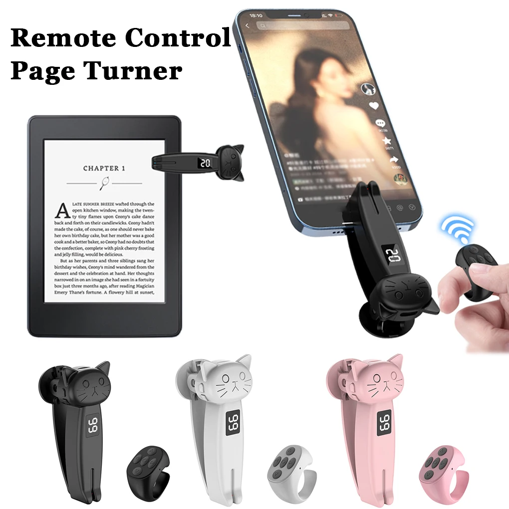 

Auto Page Turner Bluetooth-Compatible 5.3 Remote Control Camera Shutter Auto Clicker Phone Screen Tapper for Kindle Paperwhite