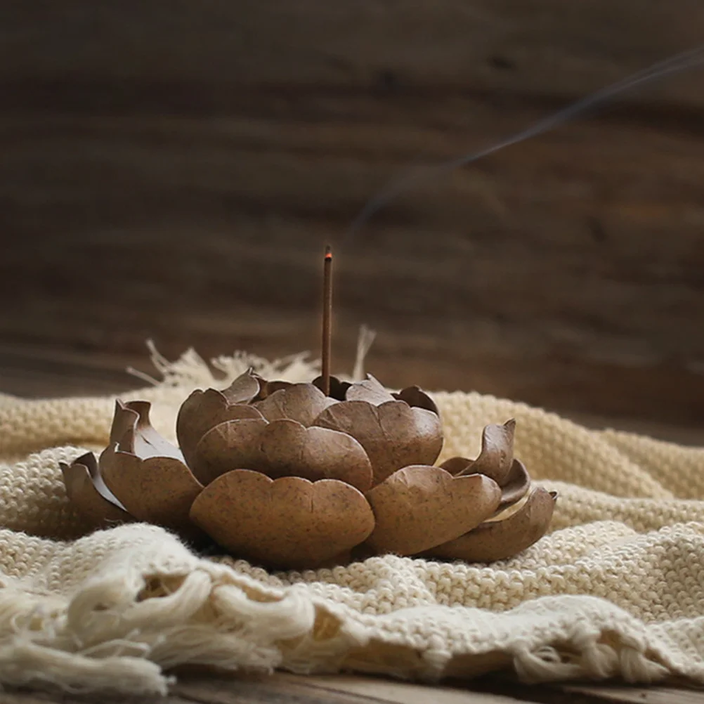 

1Pcs Lotus Flower Incense Burner Made of High Quality Ceramic Stone Lotus Design Ideal for Aroma Therapy Relax Reading Tea Time