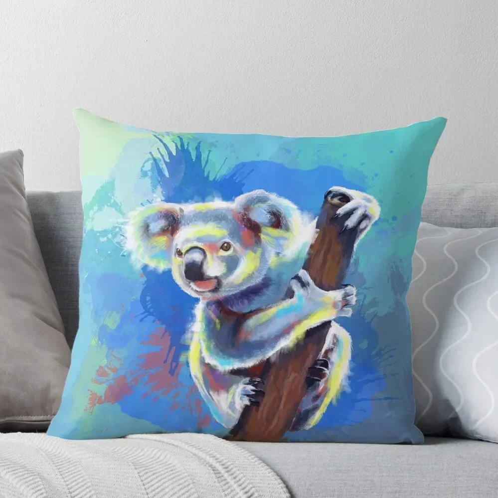 Koala Bear - koala illustration, colorful animal Throw Pillow christmas decorations for home 2025 Decorative Cushion pillow