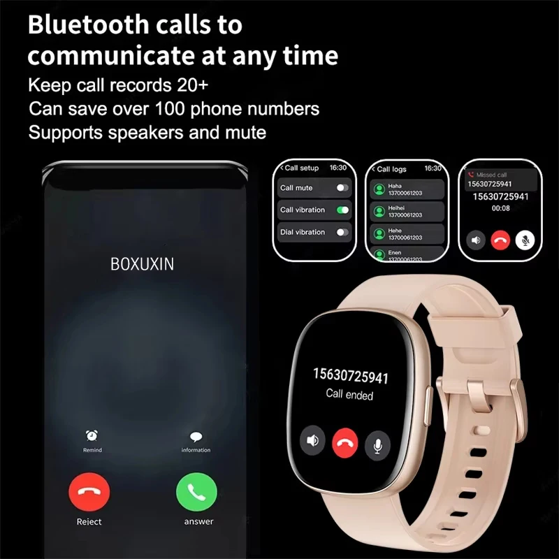 For Huawei Xiaomi Smart Watch Men Women Heart Rate 1.83 Inch AMOLED Screen Waterproof Bluetooth Call Sports Smart Watch 2024 New
