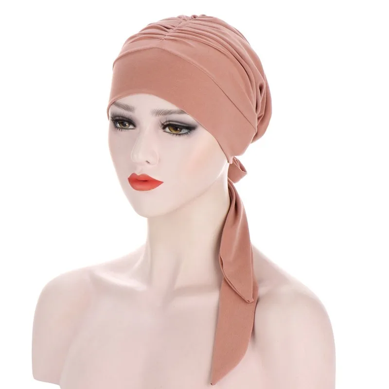 New Fashion Printed Turban Hat Classic Cap Muslim Stretch Head Scarf Hat Cap Turban Bonnet Women Inner Chemotherapy Underscarf