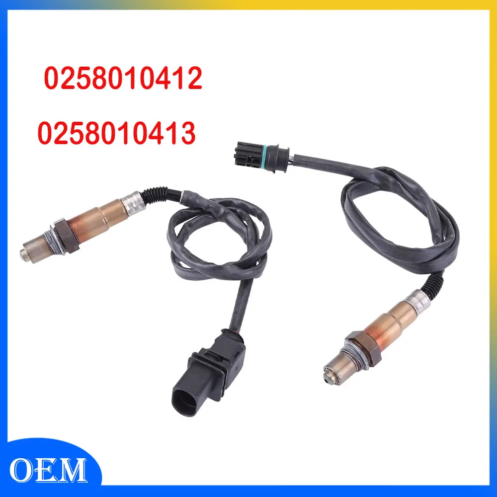 

2 шт. 5-проводной датчик кислорода O2 заменяет 0258010412 0258010413 совместим с N52 N53 N54 E87 E90 E60 E83 E84 E70 E85
